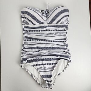 NWT Tommy Bahama Navy and White One Piece Swimsuit - size 4, Resortwear, Costal